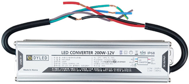 국산 방수형 LED 컨버터 SMPS 200W DC12V 1개입, 1개