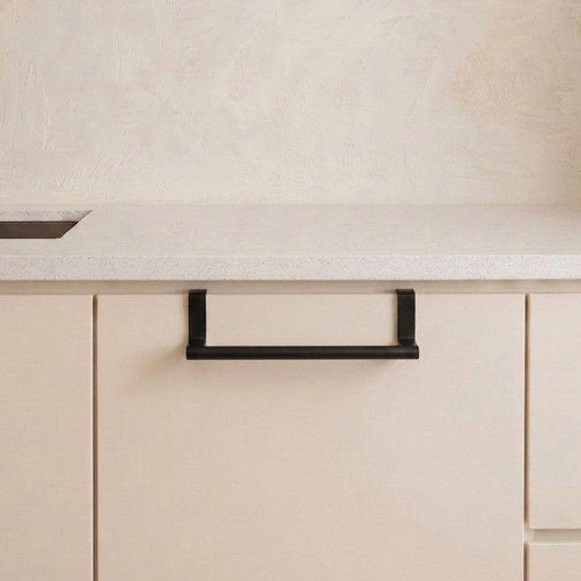 푸른숲살림 주방 스테인리스 스틸 행주걸이, 1개, 블랙