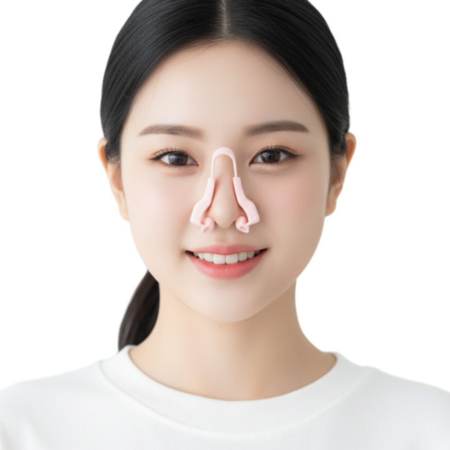 케이스제공 콧볼 축소 복코 콧대 높이기 코집개 높은콧대 좁히기 교정기, 핑크, 증정, 1개