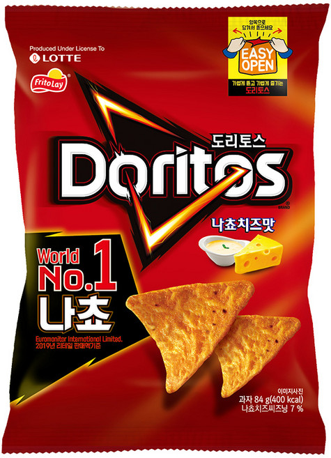 도리토스 나쵸치즈맛 소, 84g, 17개