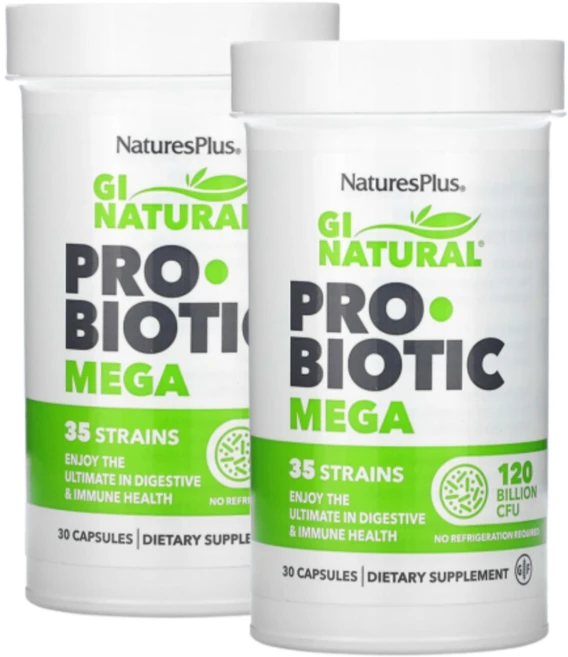 네이쳐스플러스 GI 내츄럴 프로바이오틱 메가 1200억 CFU 30 캡슐, 2개, 30정 - 쿠팡