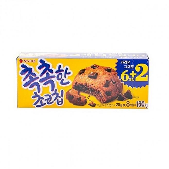 오리온 촉촉한 초코칩 160g, 1g, 1개