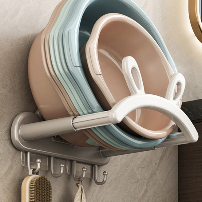 세수대야가 사라졌다 욕실이 넓어졌다! 무타공 세수대야거치대, 2개