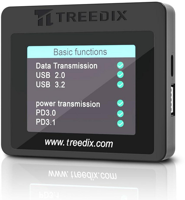 2.4인치 컬러 스크린을 갖춘 Treedix USB 케이블 테스터 eMarker PD, Treedix eMarker 판독을 위한 2.4인치 컬, 1개