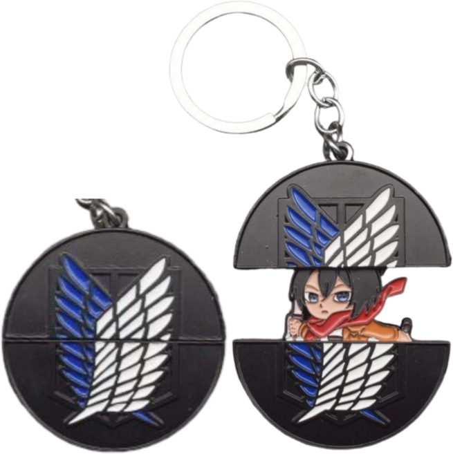 진격의거인 조사병단 키링 팬던트 굿즈, 1개, 팬던트 아카사