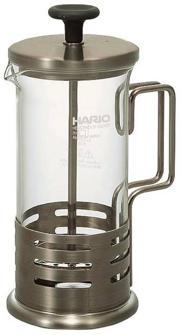 HARIO(하리오) 할리올 브라이트 N 커피 & 티 프렌치 프레스 2인용 300ml 일본제 THJN-2HSV, 1개