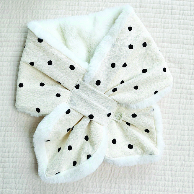 메롱베베 도트 겨울 퍼 네키 목도리 넥워머 유아 아동 아기