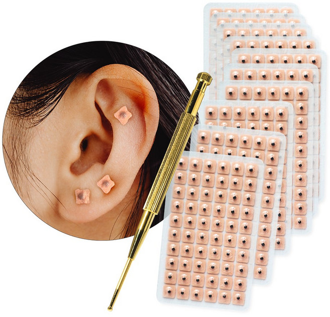 힐링온 귀지압패치 1200개 & 지압스틱 1개 세트