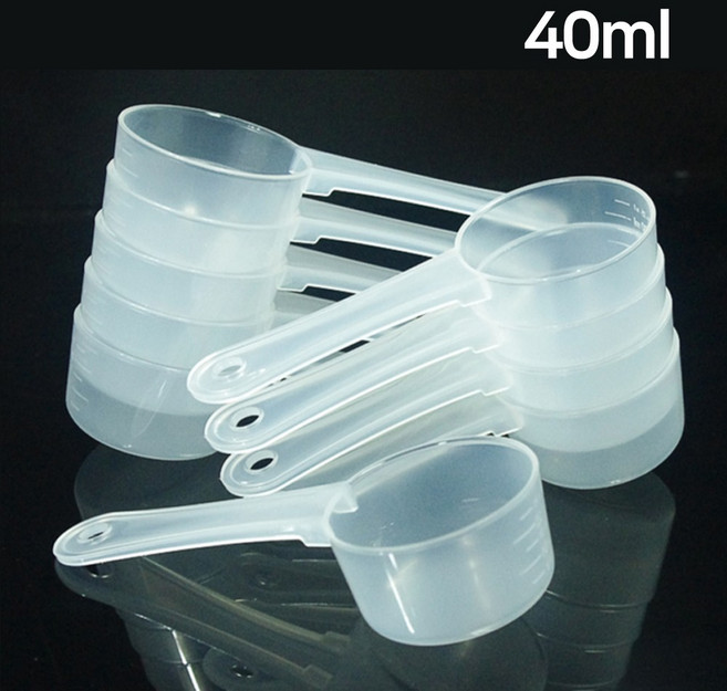 과학실험용 플라스틱 계량스푼 40ml (10개), 10개