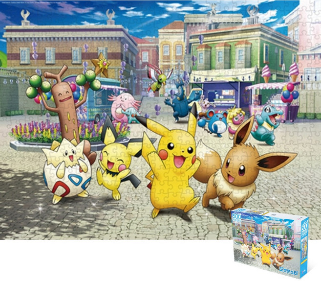 퍼즐피플 포켓몬스터 직소퍼즐 시리즈, 피카츄와 친구들 500P, 1개, 포함, 500피스