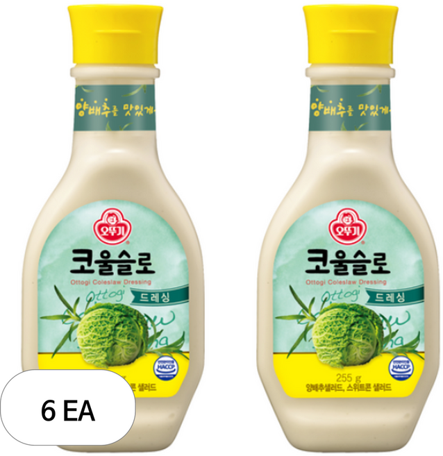 오뚜기 코울슬로 드레싱, 255g, 6개