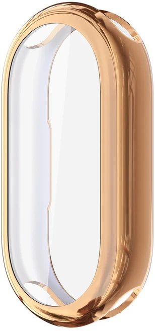 2개 소프트 TPU 케이스 + 스트랩 (미밴드 10 액세서리) 나일론 브레이드 시계줄 8 9 호환), 08 rose gold, 01 mi band 10, rose gold mi band 10