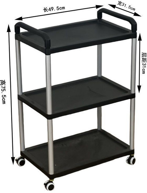 酒店餐廳三層收餐車 (附電子熱銷) 小手推車 收碗車 送餐車 飯店移動商用工具撤餐車