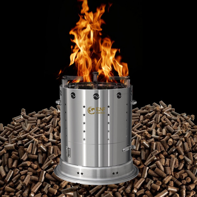 국내산 완전연소 청정 난로 캠핑 커피박펠릿 전용화로 난방 바비큐