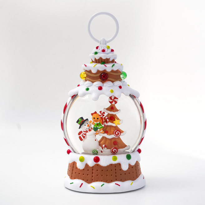 크리스마스 오르골 눈내리는 산타 선물 무드등 파티 장식 소품 회전목마 램프, 13-2403SD082S1