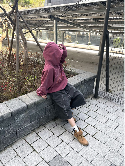 2026 남녀공용 빈티지 패치 버뮤다 반바지