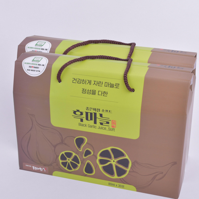 [마늘농사.가공.판매] 좋은아침 흑마늘진액(유기농 마늘사용), 60개, 80ml
