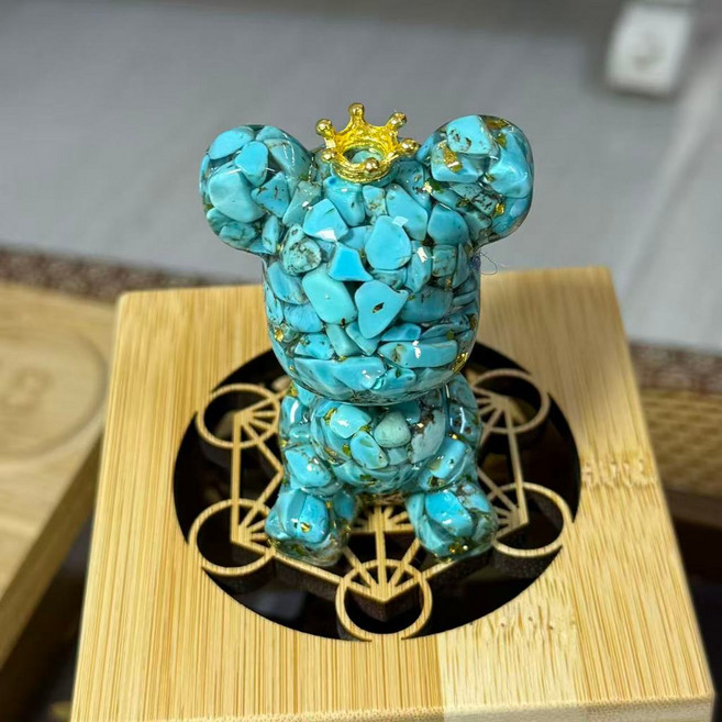 水晶熊公仔擺件, 綠松石