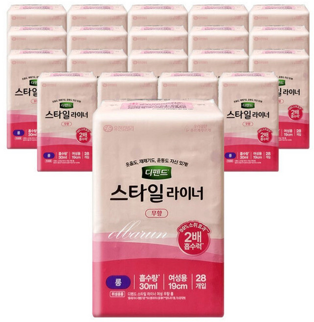 디펜드 스타일 라이너 롱 28Px 20팩 (1박스), 20개