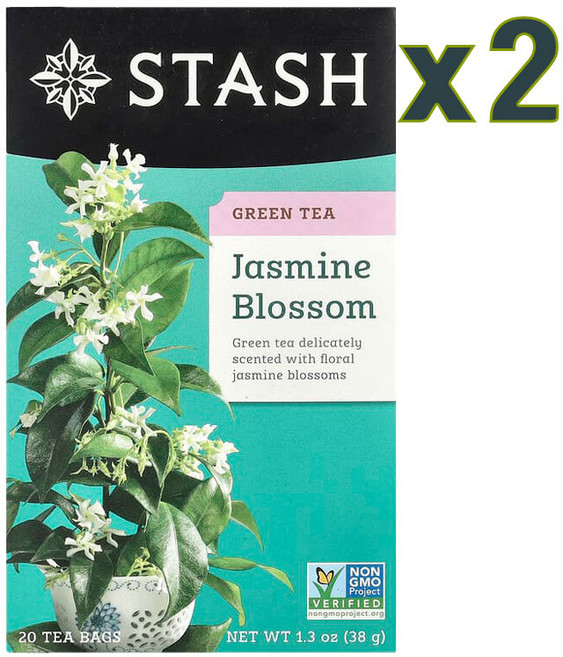 스태쉬티 자스민 그린티 블라썸 20티백, 2개