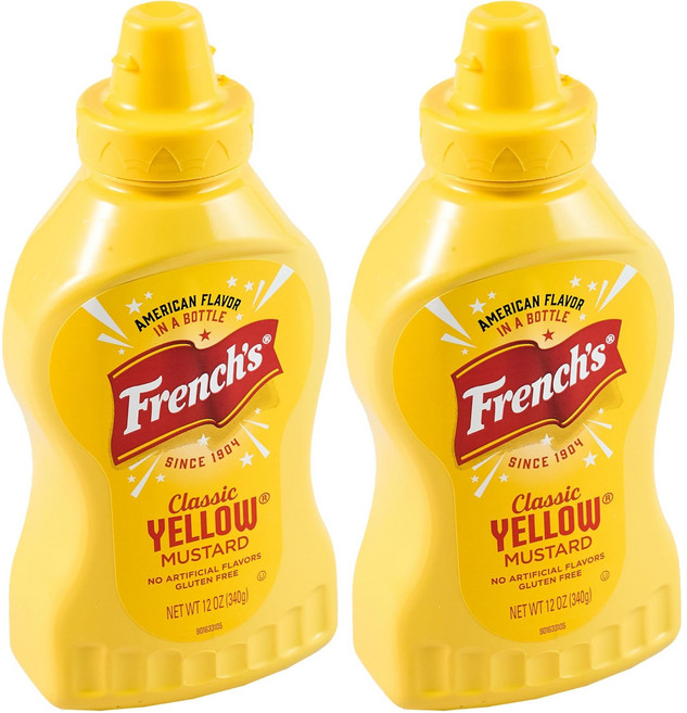 프렌치 클래식 옐로우 머스타드 12 oz French's Classic Yellow Mustard 12 oz (Pack of 2), 2개, 340.19g