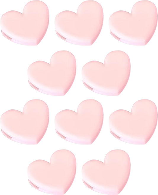 10개입 귀여운 핑크 하트 클립 메모꽂이 홀더, 핑크(T448) 10PCS, 1세트