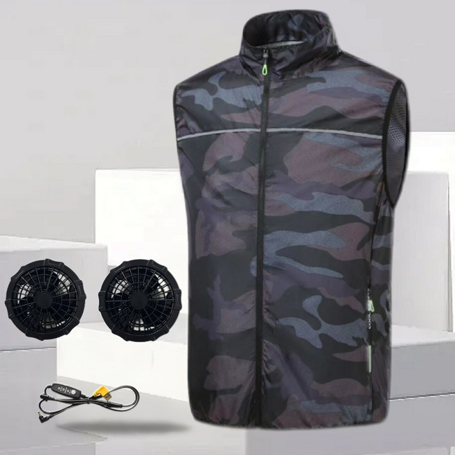 maomaodian에어컨 조끼 쿨조끼 선풍기 조끼 냉각 작업복 USB 선풍기 K-29