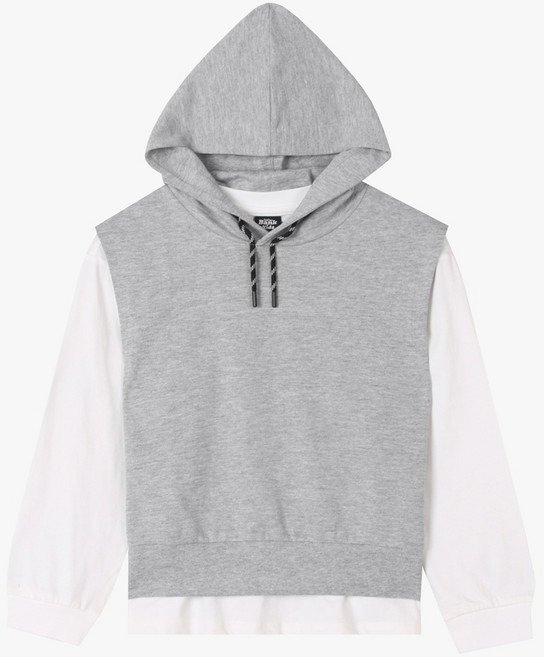 [인디고뱅크키즈] 조끼와 이너를 같이 ~미니쮸리 레이어드 세트 상의(스웻셔츠) IKMH25851