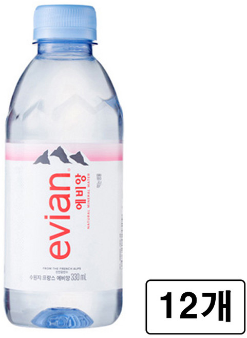 롯데칠성음료 에비앙 330ml x 12페트, 12개