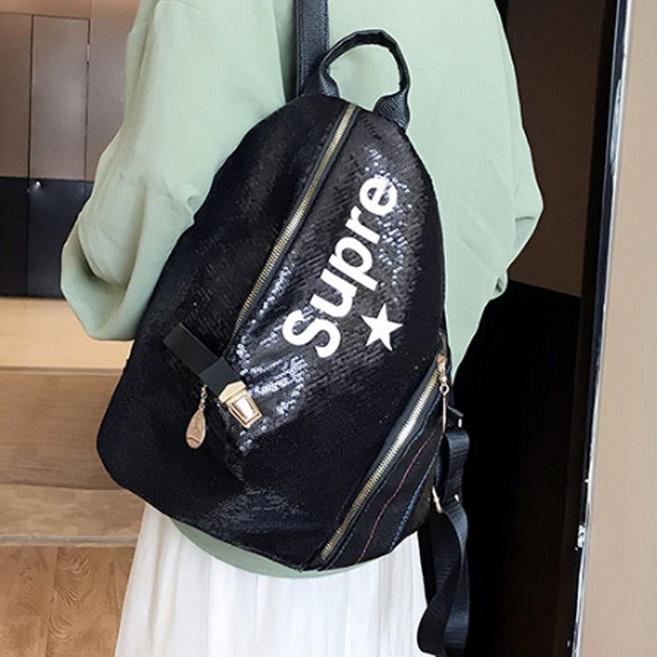 SINPAID 여성 스팽글 백팩 봄 여름 가을 백 겨울 가방 숄더백 여자 크로스백 토드백 핸드백 스팽클