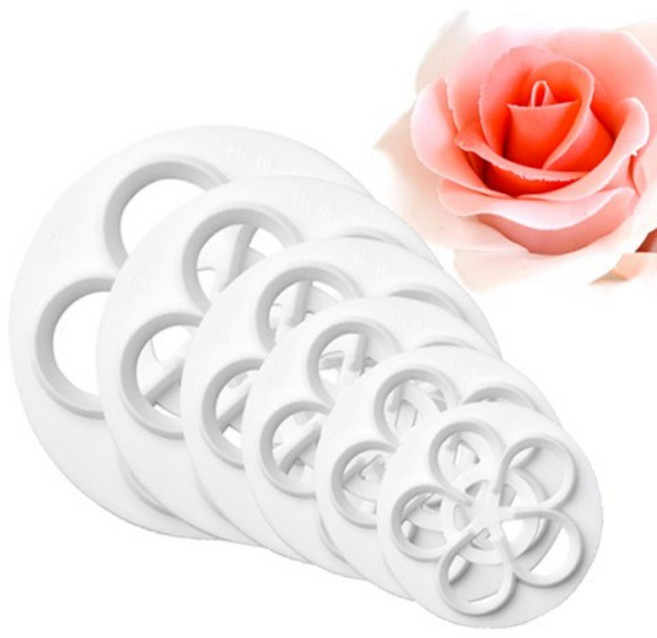 슈가크래프트도구 5잎 장미 커터 세트 컵케익 설탕공예 제과제빵, 1개