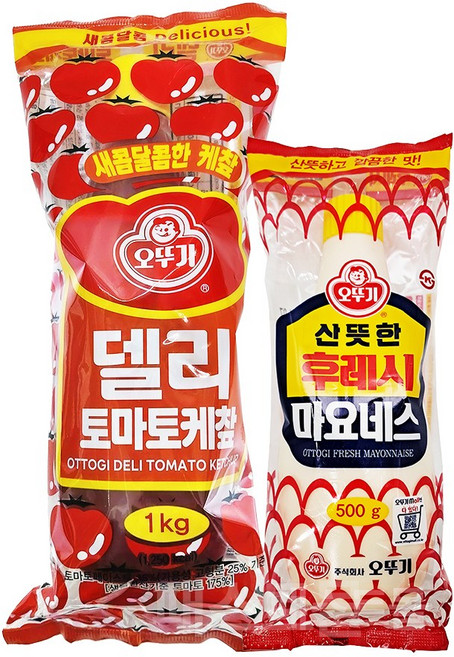 오뚜기 델리 토마토케찹 1kg + 후레시 마요네즈 500g 세트, 1세트, 1.5kg