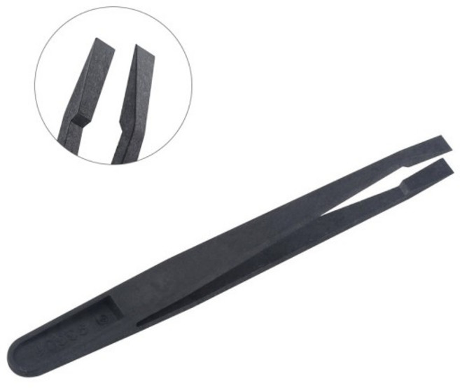 정전기 방지 플라스틱 트위저 세트 넓은 플랫 팁 ESD 트위저 휴대폰 노트북 컴퓨터 수리 도구 93301 + 9330, 1개