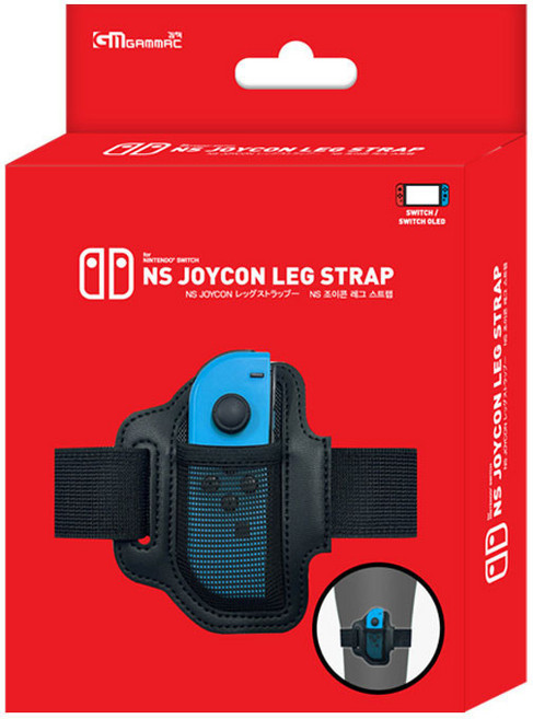 닌텐도 스위치 OLED 조이콘 레그 스트랩 (겜맥), 1개, 블랙, NS