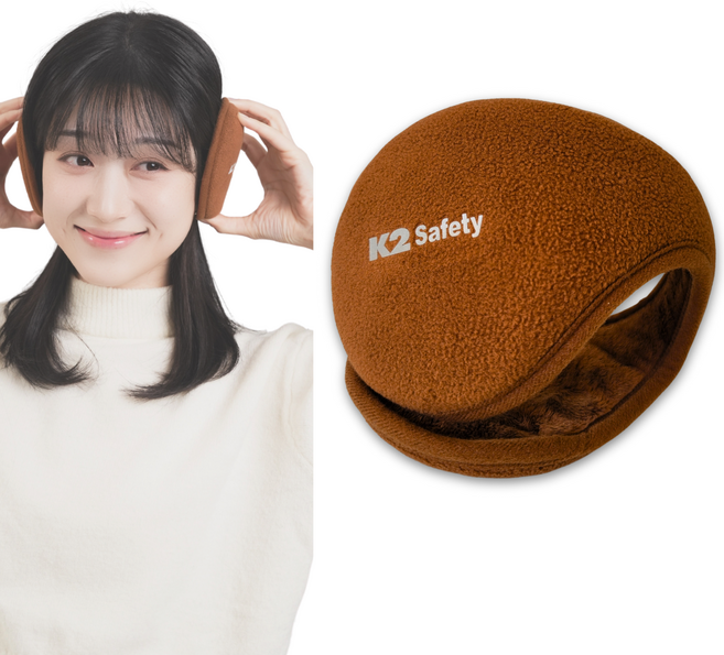 K2 safety 맥스 방한 귀마개, 1개, 브라운