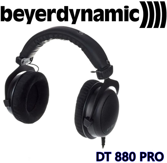 beyerdynamic耳罩式耳機 半開放設計 天鵝絨耳罩 清晰音質 專業監聽, 黑色_250歐姆, DT 880 PRO