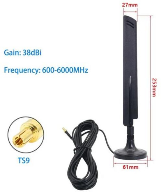 야외 GSM 3G 빨판 안테나 40dBi 부스터 TS9 Male Wifi CPE PRO 라우터 신호 증폭기 확장기 베이스, 04 TypeA-TS9, 1개