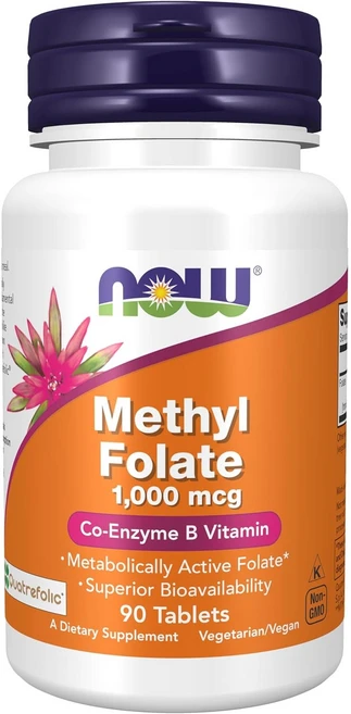 나우푸드 메틸 폴레이트 1000mcg 타블렛, 90개입, 1개, 90정 - 쿠팡