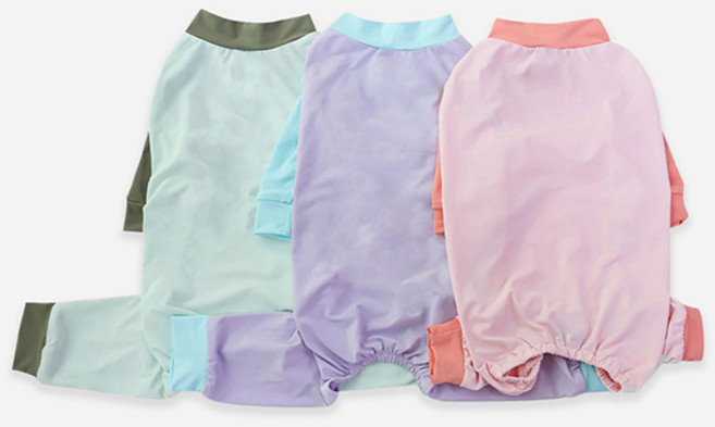 유앤펫 강아지옷 안티버그 배색 쿨 올인원M(암컷용), 1개, 핑크 암컷용M