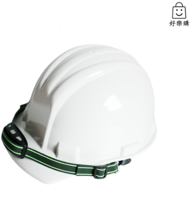 工程帽 三線型防護頭盔 SN-70-E2, 1個, 白色（伸縮下巴帶）