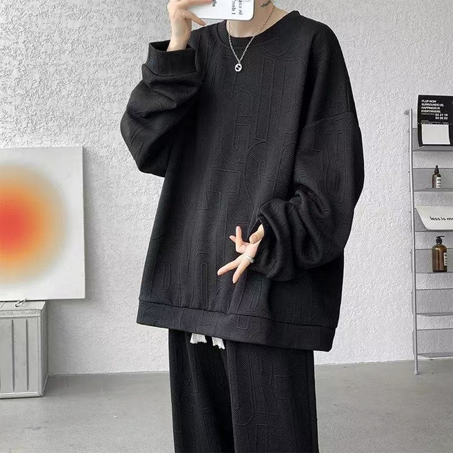 아톰닉 남성 트레이닝 세트 캐주얼 세트 오버핏 트레이닝 세트 자켓 세트 데일리 세트 홈웨어 세트