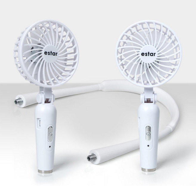 이스타 2 in 1 BLDC 듀얼 핸디 넥선풍기, 화이트, ES-NF520