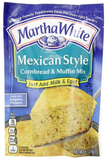 콘브레드 믹스 홈베이킹 마사 화이트 멕시코 스타일 옥수수 빵 & 머핀 (6온스) 3팩, 3개, 170g