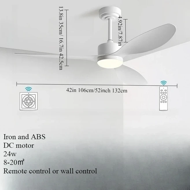 42인치 LED 천장 선풍기 레트로 램프 ABS 날개 빈티지 샹들리에 팬 구리 화이트 블랙 110V 리모컨, 01 With Lamp, 01 42inch, 01 220V