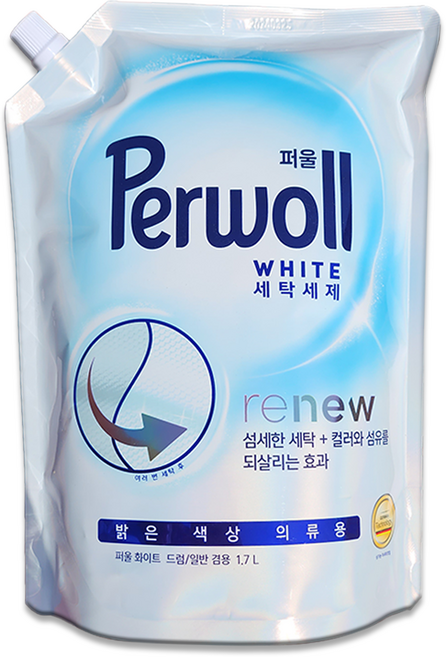 퍼울 화이트 드럼용 세탁세제 리필, 1.7L, 4개