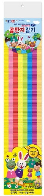 종이나라 골판지 공예 동물 10색 32매 1.3cmx50cm 12개입 종이공예