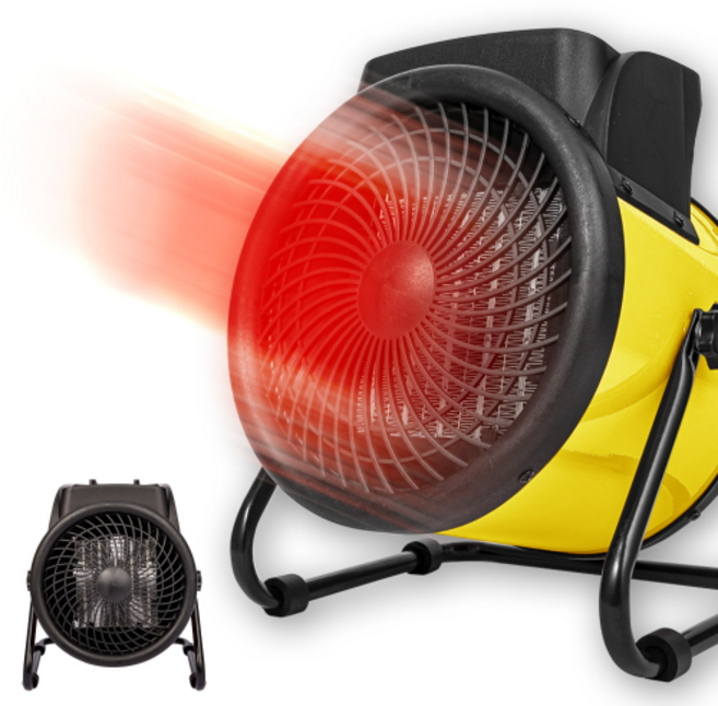크루거 공업용 산업용 업소용 PTC 온풍기 KRH-KW3009Y 포터블 팬 히터 전기 열풍기, (옐로우)