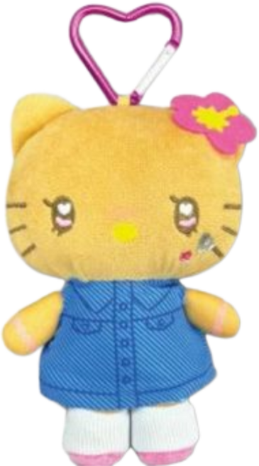 [정품] 산리오 헬로키티 갸루 파우치 인형 키링, 1개, Y2K