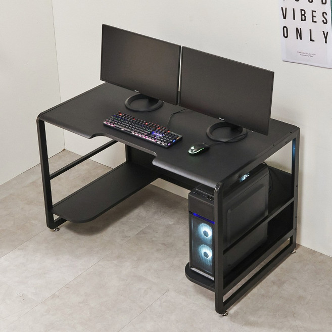 상도가구 프로몬스터 기본형 4종 게이밍책상 컴퓨터책상, 블랙