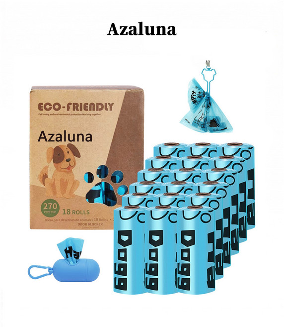 분해성 배변봉투 (디스펜서 동봉), 270개, 18개입, 파란색